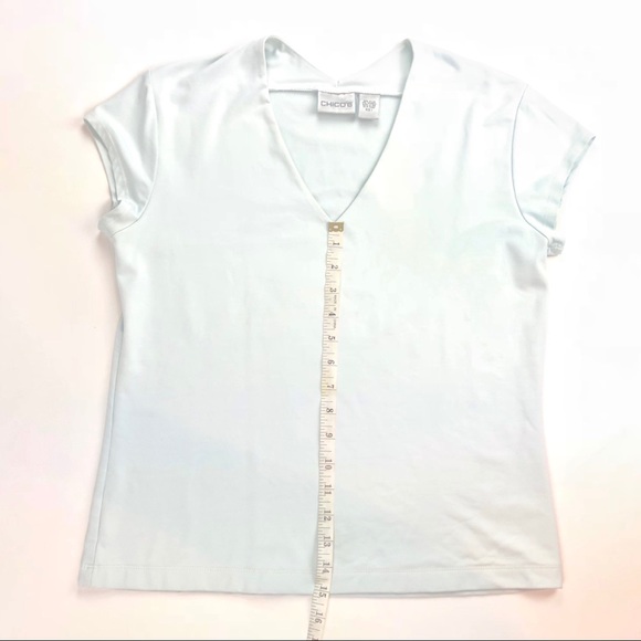 Chico’s Women’s Light Green Tee Shirt 1 - Picture 4 of 5